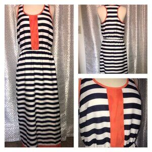 THML striped maxi dress